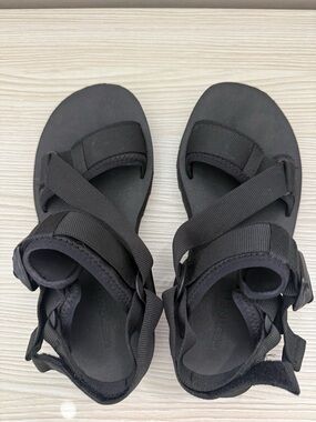 Merrill Black Strappy Athletic Outdoor Sandals